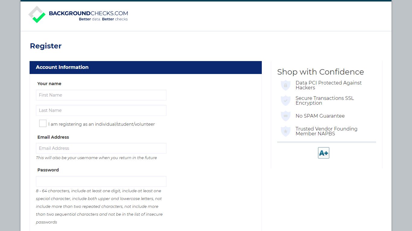Register - Background Checks